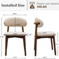 Light Camel Modern Midcentury Fabric Dining Chairs