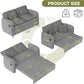 Light Grey Eighty Seven Inch Convertible Sleeper Sofa