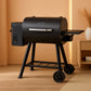 Black Pellet Grill Smoker With Temperature Precision