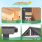 Wooden Outdoor Playhouse Gray White Integrated Sink