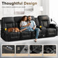 4 Seat Recliner Sofa With USB Ports And Storage Console