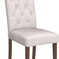 Dark Beige Textured Upholstered Parsons Dining Chairs