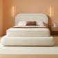 Luxurious King Velvet Upholstered Platform Bed Beige