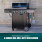 Black 4Burner Gas Grill Cabinet With Extra Storage Space-1