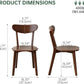 PremiumGrade Solid Oak Dining Chair Walnut Backrest