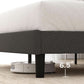 Queen Size Upholstered Bed Frame With Asymmetric Headboard