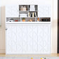 Queen Murphy Bed With Bright White Storage Cabinets