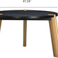 Tribase 47 Inch Round Burnt Black Dining Table Modern
