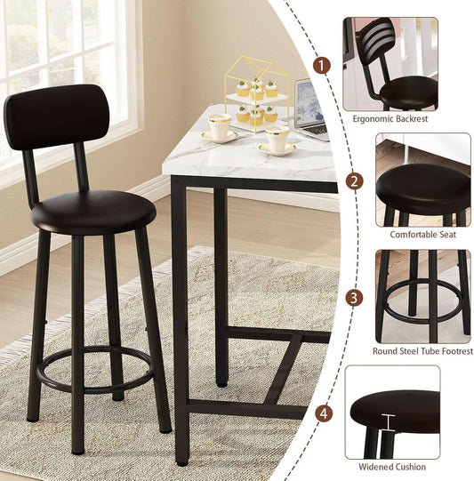 White 24Inch Square Dining Table Set Space Savvy Design