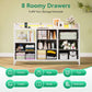 White Dresser With Customizable LED Lighting Outlet