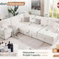 One Hundred Thirty Inch Sleeper Sofa With White Faux Fur
