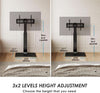 Black Ultrare silient Tempered Swivel TV Stand 75Inch
