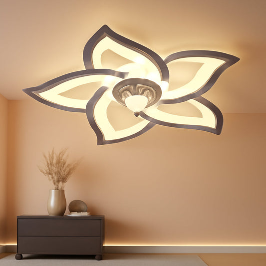 Twenty Four Inch White LED Reversible Ceiling Fan With Lights