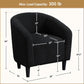 Black Boucle Armchair Club Chair Cushioned Comfort