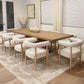 White Faux Sherpa Boucle Upholstered Dining Chairs