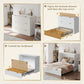 White Queen Murphy Bed Featuring Integrated Charging-3
