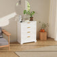White Farmhouse Style Dresser With Durable Handles