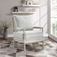 Spindle Accent Chair Smoke Grey Textured Upholstery