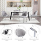 Grey Velvet Upholstered Dining Chairs Collection Set