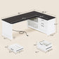 Executive L Shaped Desk With Multifunctional Outlets