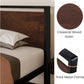 Twin Platform Bed Frame With Under Bed Storage Industrial Style