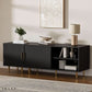 Black 65 Inch Television Stand Entertainment Center