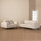 Noa Light Beige Fabric Upholstered 2Piece Living Room Set-2