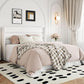Queen Size Velvet Upholstered Lift Up Bed Wing back Head board