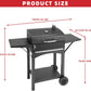 Charcoal Grill With Side Shelf Outdoor 353 Square Inches Grill Area
