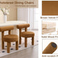 Velvet Upholstered Armless Dining Chairs Yellowish Brown