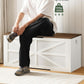 TwoTone Walnut White Storage Chest Durable 43.3Inch