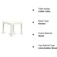 Mid Century Dining Table White Square Tabletop Solid