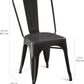 Matte Black Metal Dining Chairs Stackable Everyday