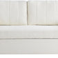 Convertible Sleeper Loveseat 66 Inch Polyester Ivory