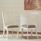 20 Inch Upholstered Dining Chair Antique White Set Of 2
