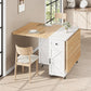 Natural Foldable Dining Table For 2to4 Compartments