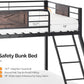 Powder Coated Stainless Steel Twin Over Full Bunk Bed Drawers
