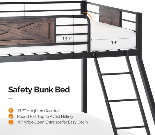 Powder Coated Stainless Steel Twin Over Full Bunk Bed Drawers