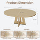 Extendable Round Dining Table Natural Hardwood Pedestal