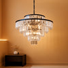 Crystal Chandelier Black Pendant Light 31Inch Luxury-0
