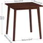 Brown Bamboo Square Dining Table 27.6 Inch For Small Spaces Easy Assembly