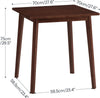 Brown Bamboo Square Dining Table 27.6 Inch For Small Spaces Easy Assembly