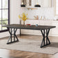 Farmhouse Dining Table 70.8 Inch Heavy Duty Metal Legs