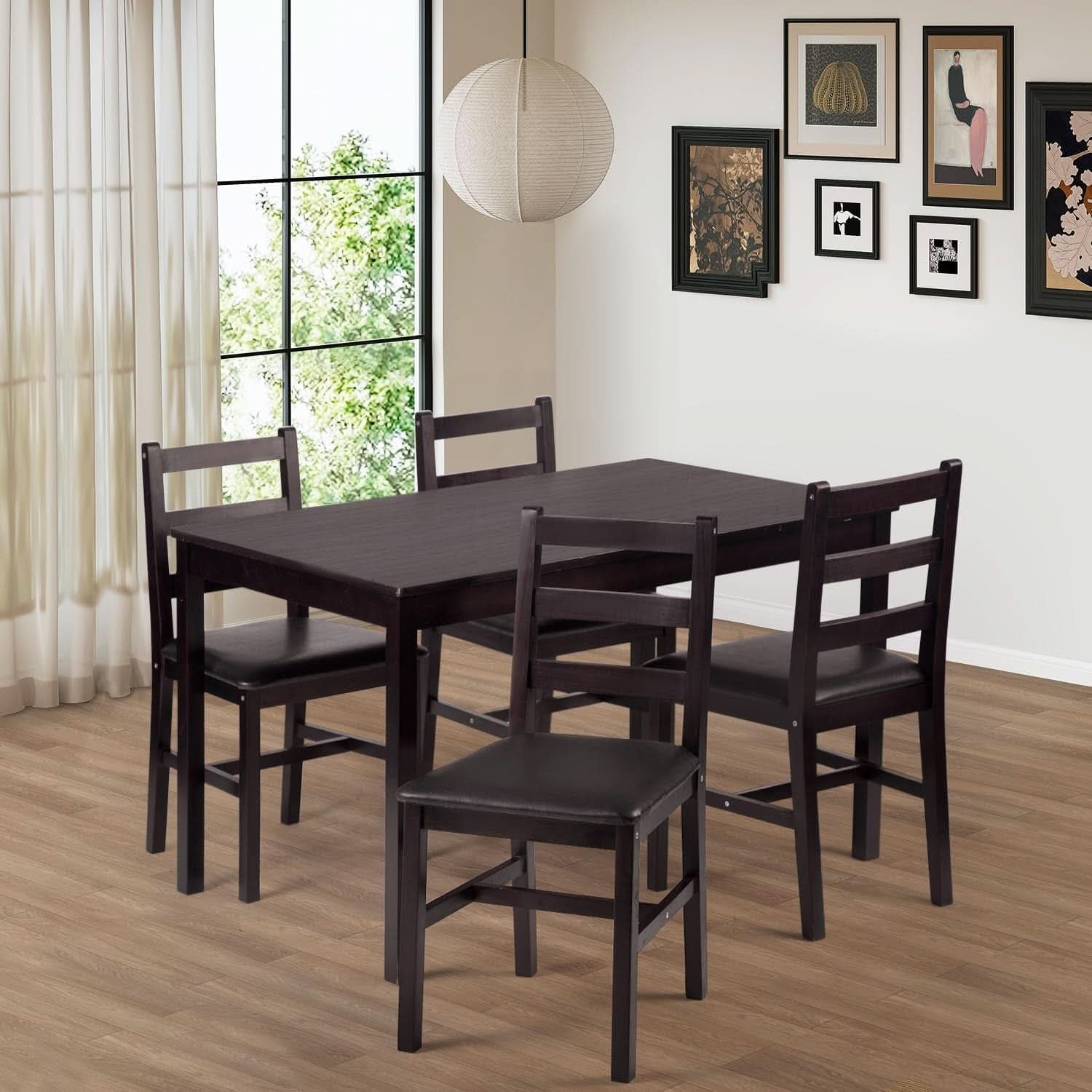 Brown Premium Luxurious Solid Wood Dining Table For Four-1