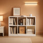 Modularized Cube Organizer Bookcase White Fabric Bins