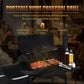 Charcoal Barbecue Grill Offset Smoker Black Wheels