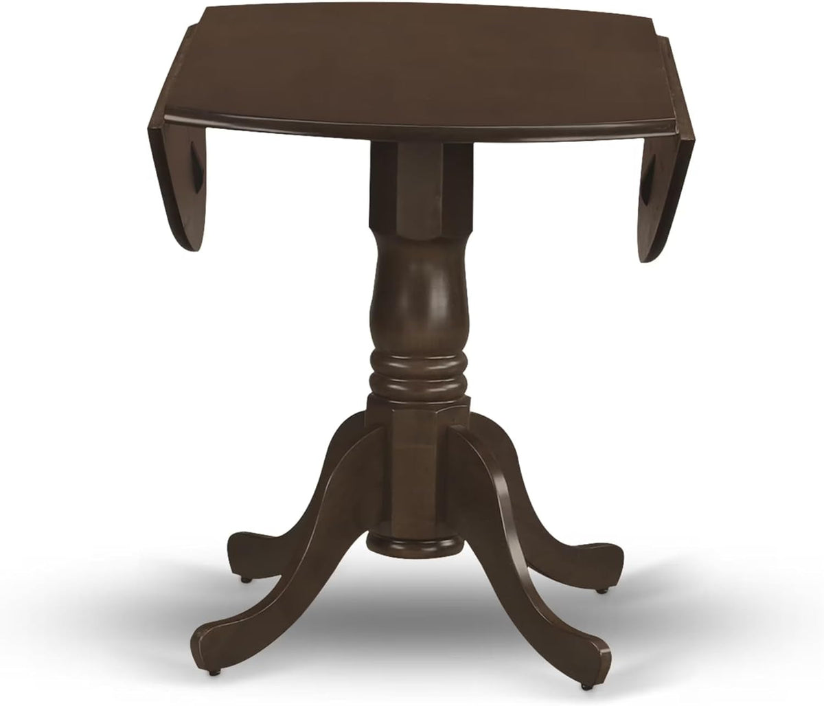 Contemporary Espresso Pedestal Round Dining Table 42X42