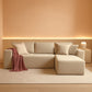 106 Inch Cloud Sectional Sofa Beige Contemporary Sofa