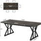 Farmhouse Dining Table 70.8 Inch Heavy Duty Metal Legs