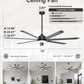 72Inch Industrial Ceiling Fan With Dimmable Lights